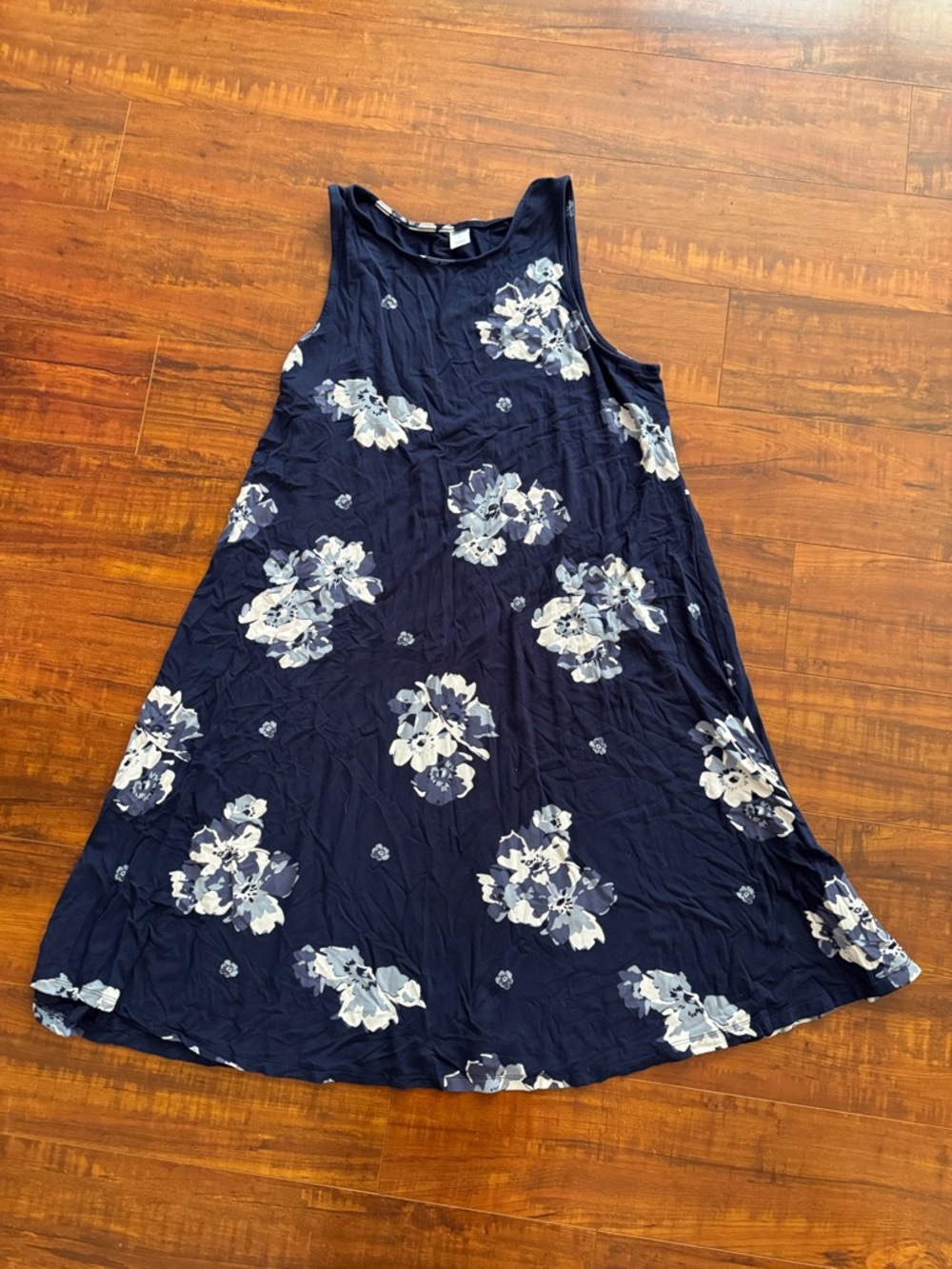 Old Navy Navy Blue Floral Midi Dress - Picture 2 of 3